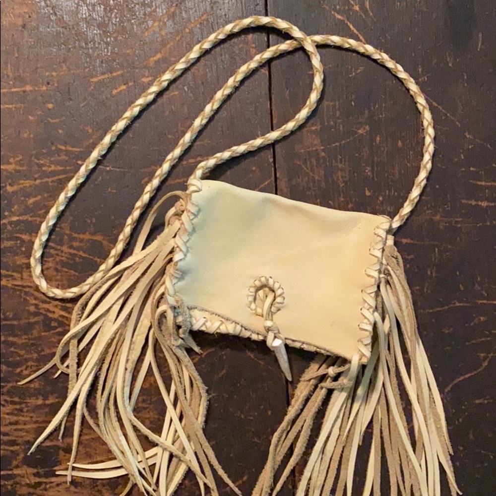 Handmade Genuine Deer Hide Fringe Purse